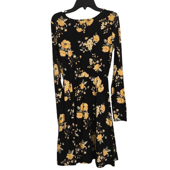 Derek Heart Women’s Floral Wrap Dress Long Sleeve Size Small Casual - Picture 2 of 9